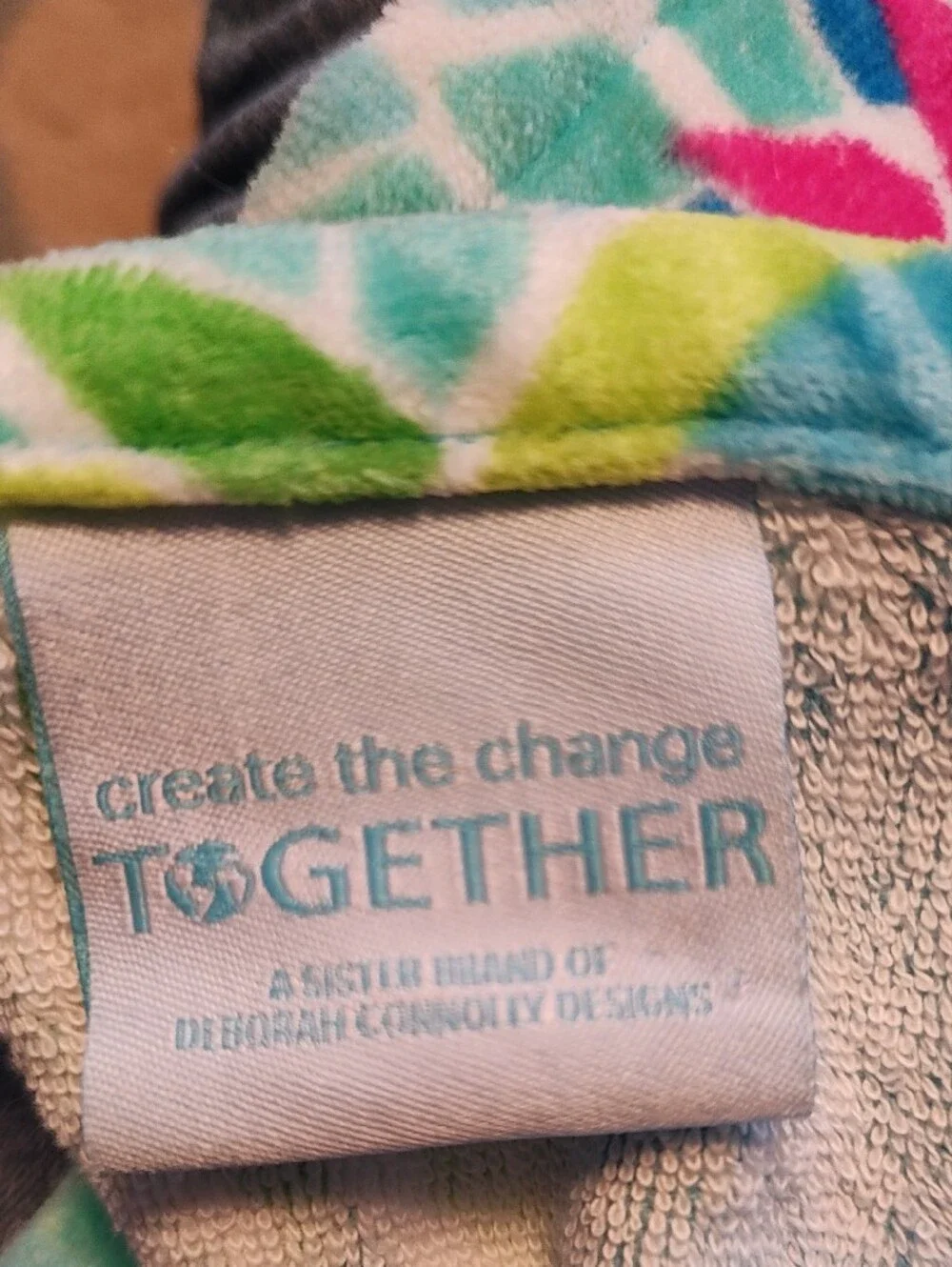 Together Multicolor Pineapple Print Blue Beach Towel